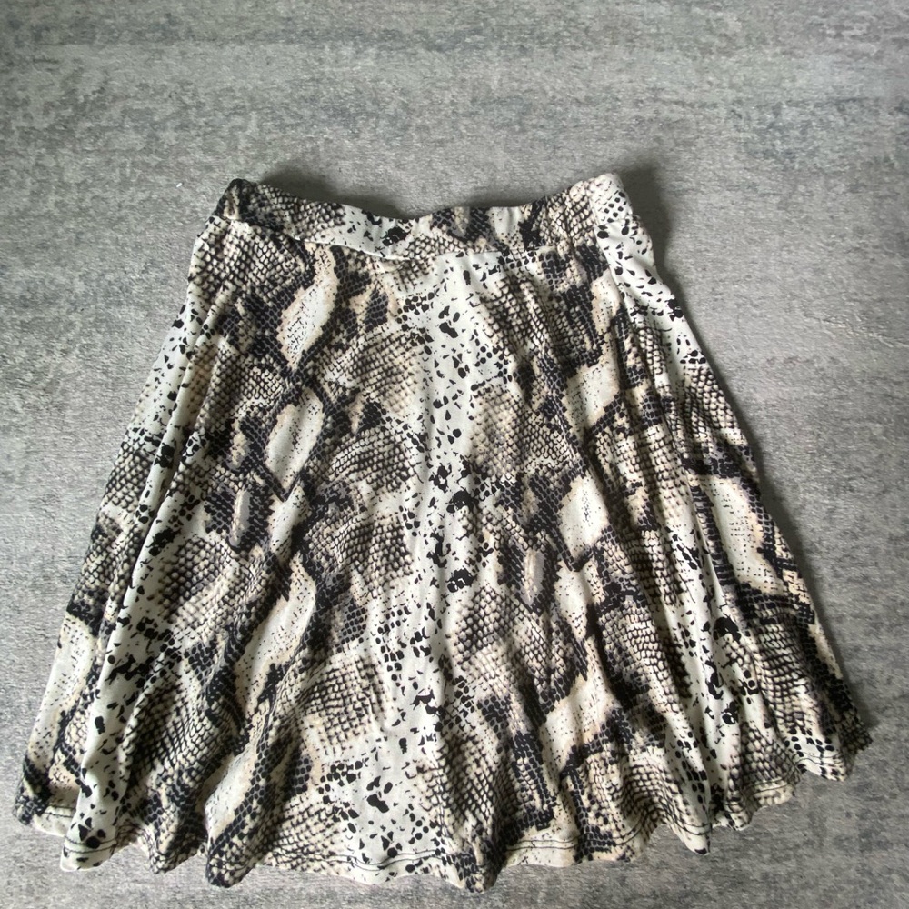 French Grey Black and Cream Mini Skirt